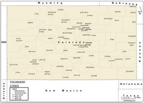 List of populated places in Colorado: A–F .